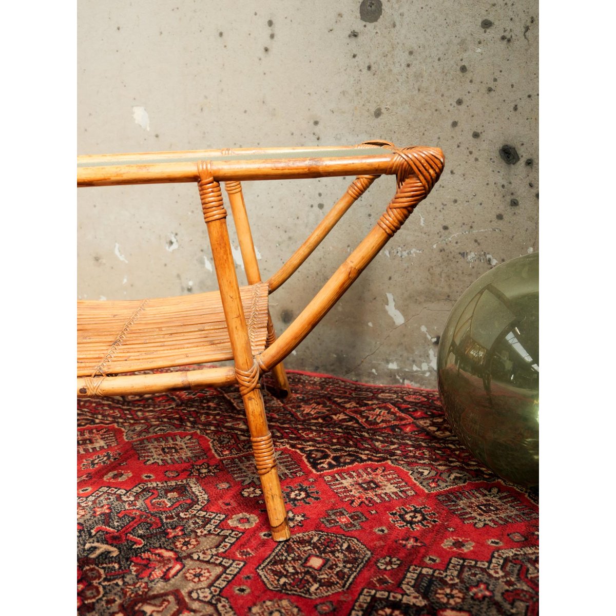 Table basse en rotin Léonie N°982 - Bon état marron, DEBONGOUT
