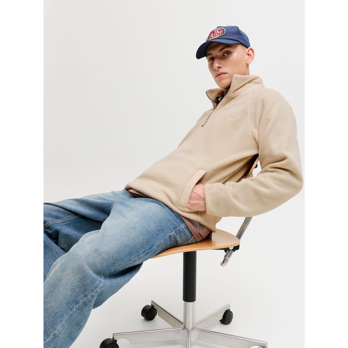 Sweat-Shirt En Polaire oatmeal, JACK & JONES