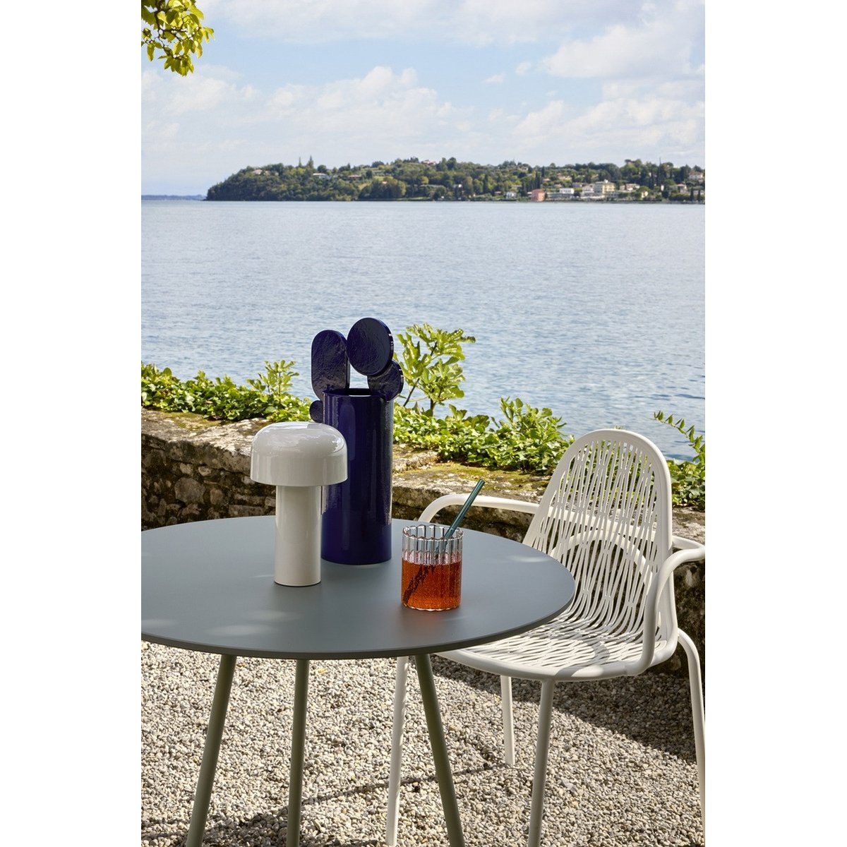 Chaise de jardin empilable en métal (lot de 2), MALVASIA blanc, SCAB DESIGN