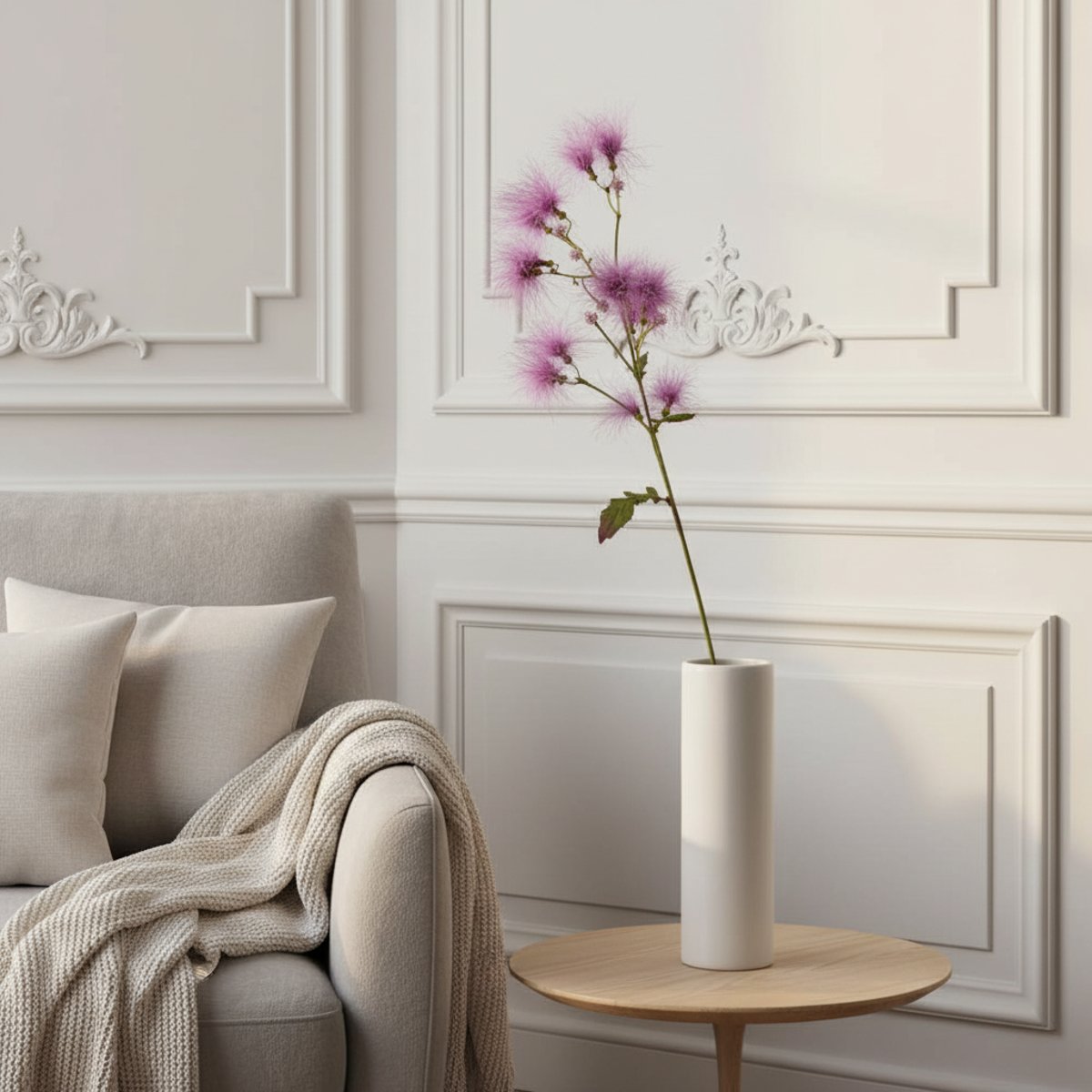 Tige de cotinus artificielle H63 violet, SIA DECO