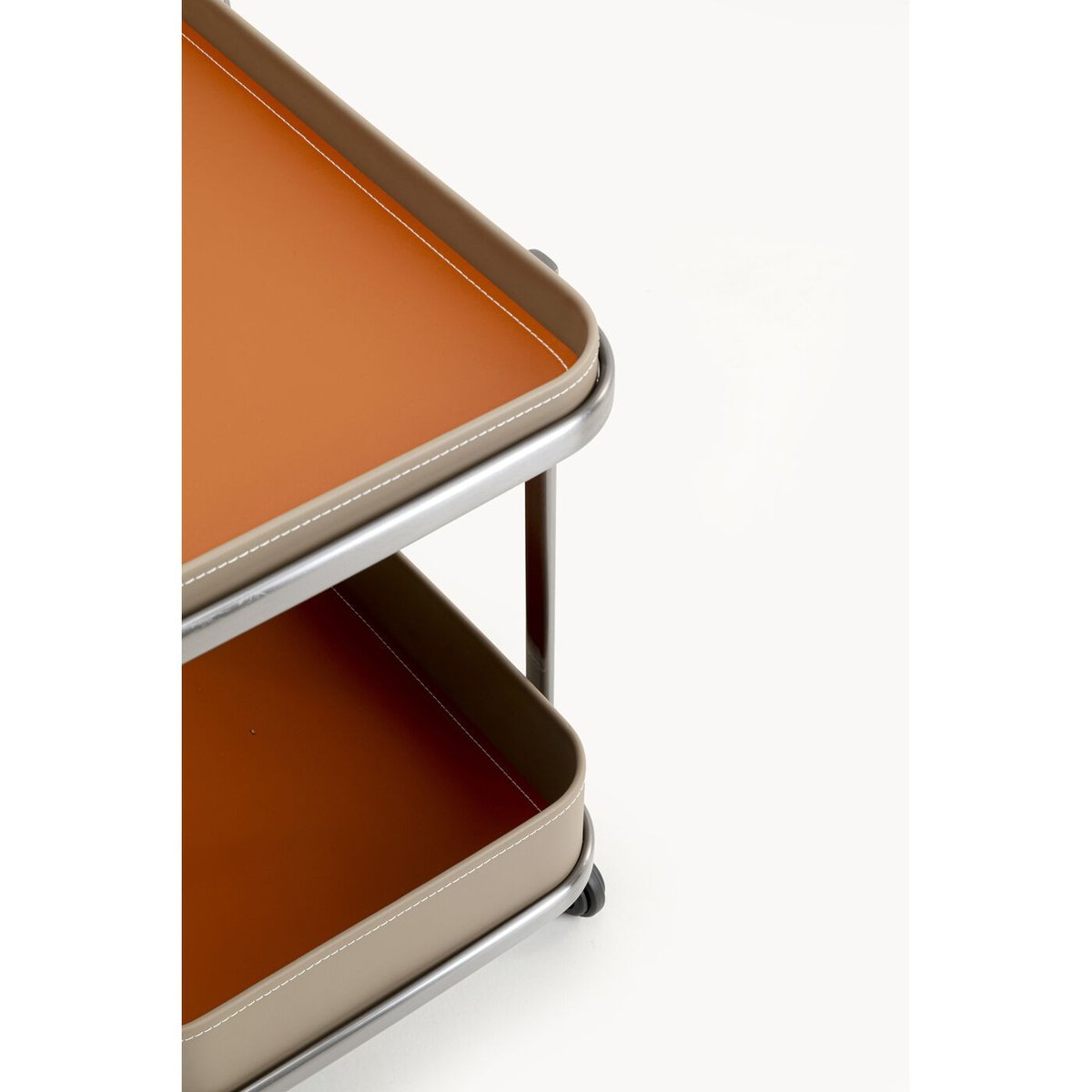 Desserte en simili et acier, TANGO marron, KARE DESIGN