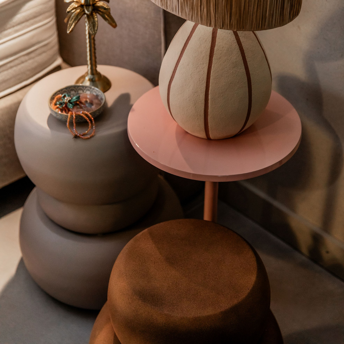 Table d'appoint ZEA brun, MICA DECORATIONS