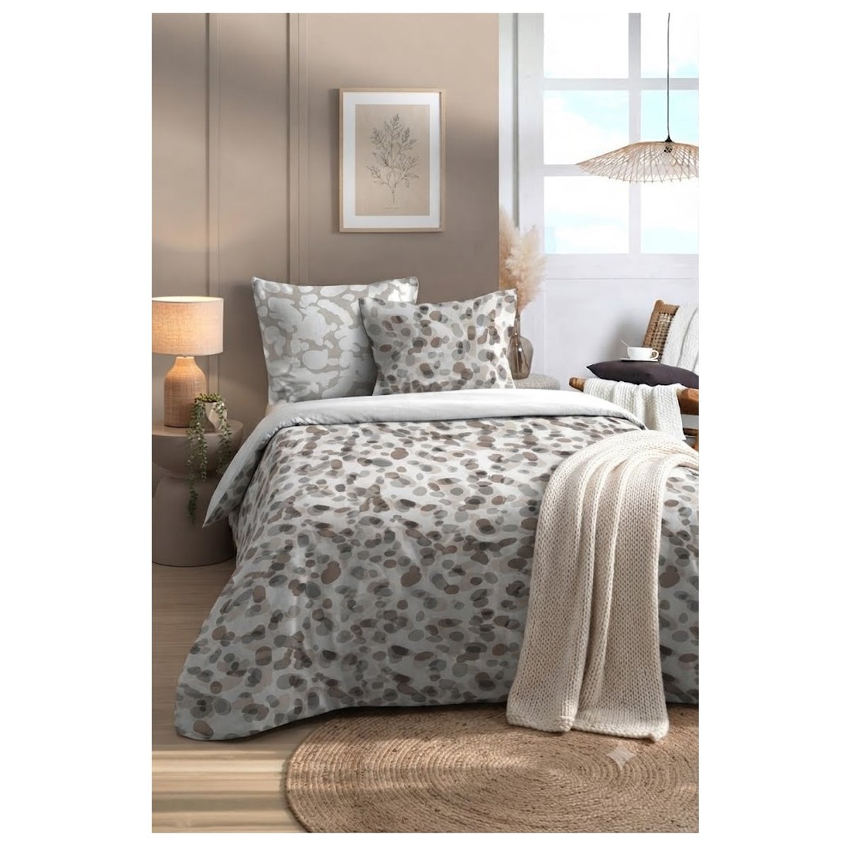 Parure de lit Collection Lago beige, EDEN