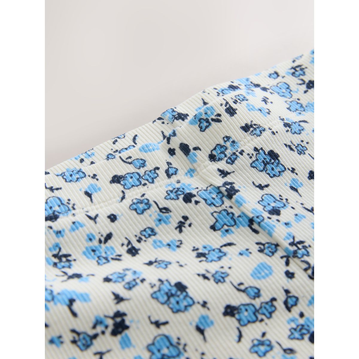 Legging évasé côtelé bleu à fleurs, NEXT