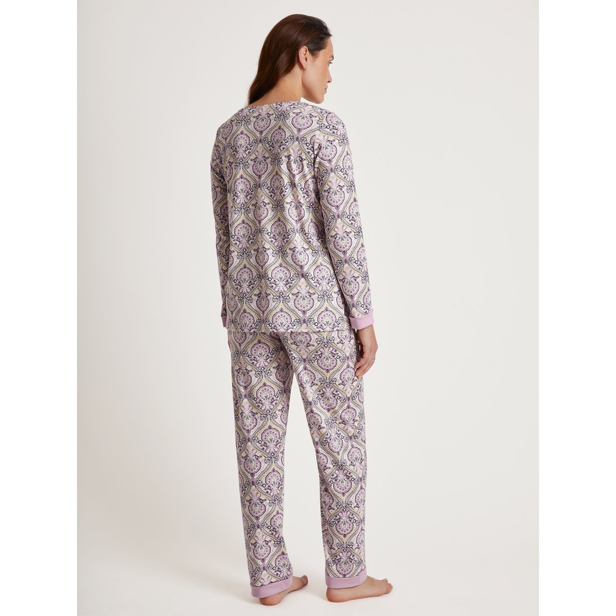 Pyjama manches longues Coton ORIENT DREAMS lilas parfumé, CALIDA