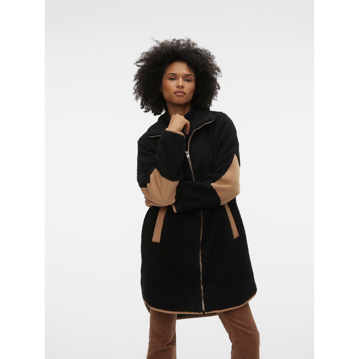 Manteau En Peluche black, VERO MODA
