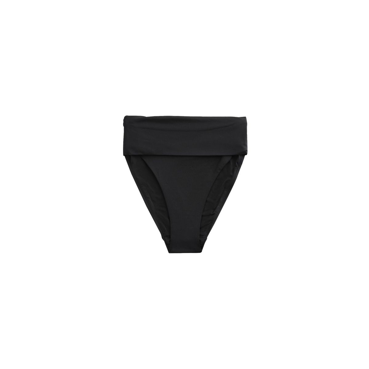 Bas de bikini à haut roulé noir, NEXT
