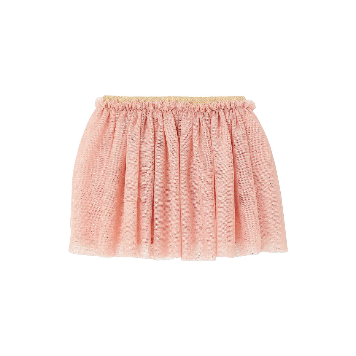 Jupon cérémonie en tulle pailleté bébé blush, VERTBAUDET