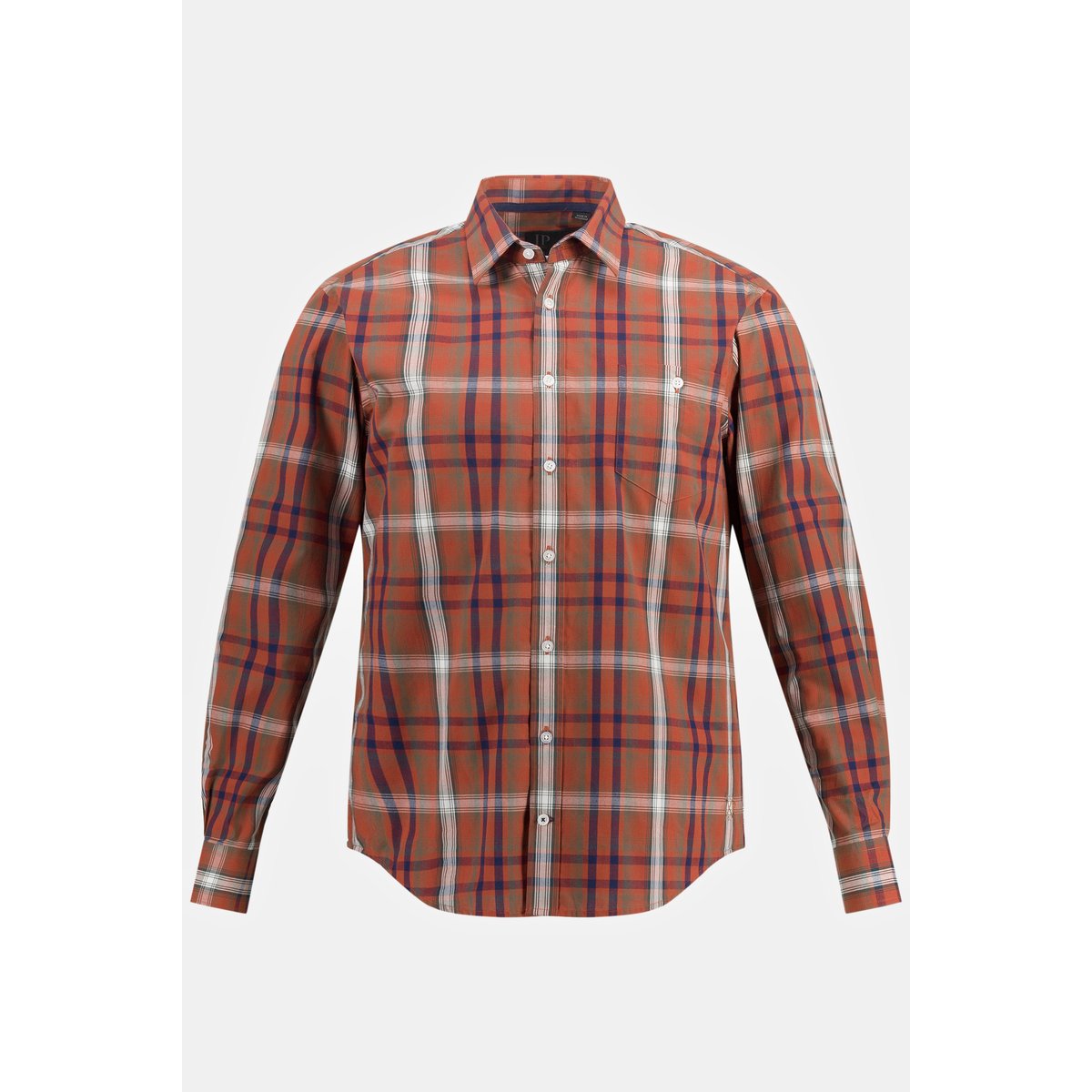 Chemise à carreaux orange foncé, JP1880