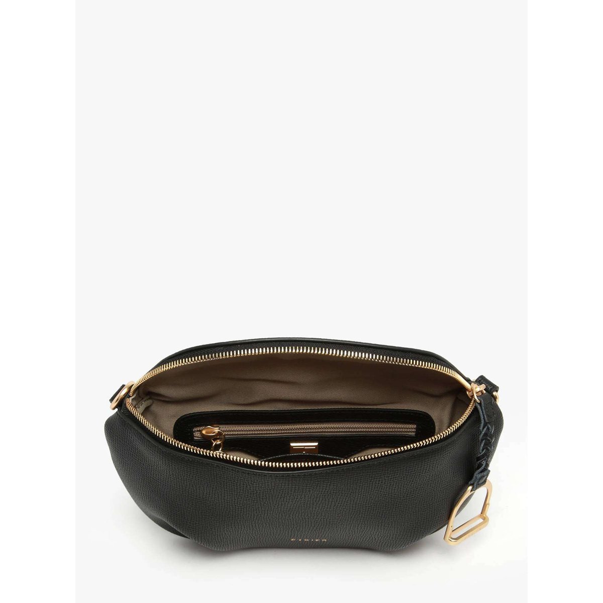 Sac banane Torsade cuir noir, ETRIER