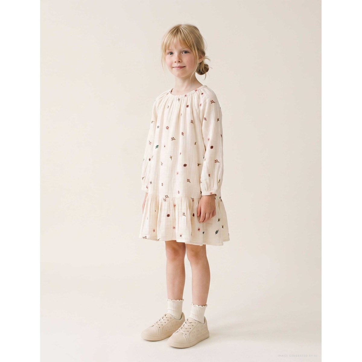Baskets avec nœuds en relief et lacets élastiques beige, ZIPPY