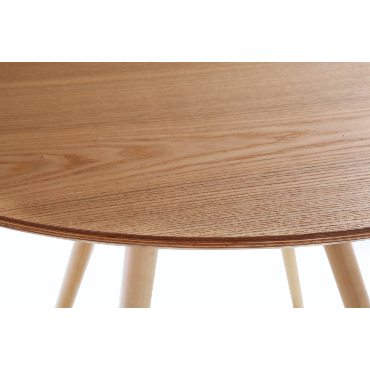 Table à manger design ronde fixe D90 ARTIK naturel, MILIBOO