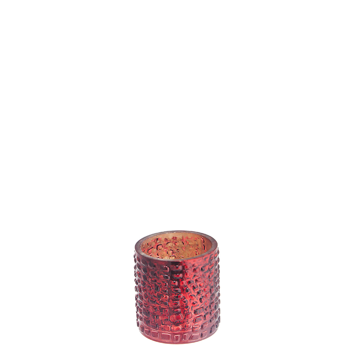 Photophore décoratif en verre H8 rouge, SIA DECO