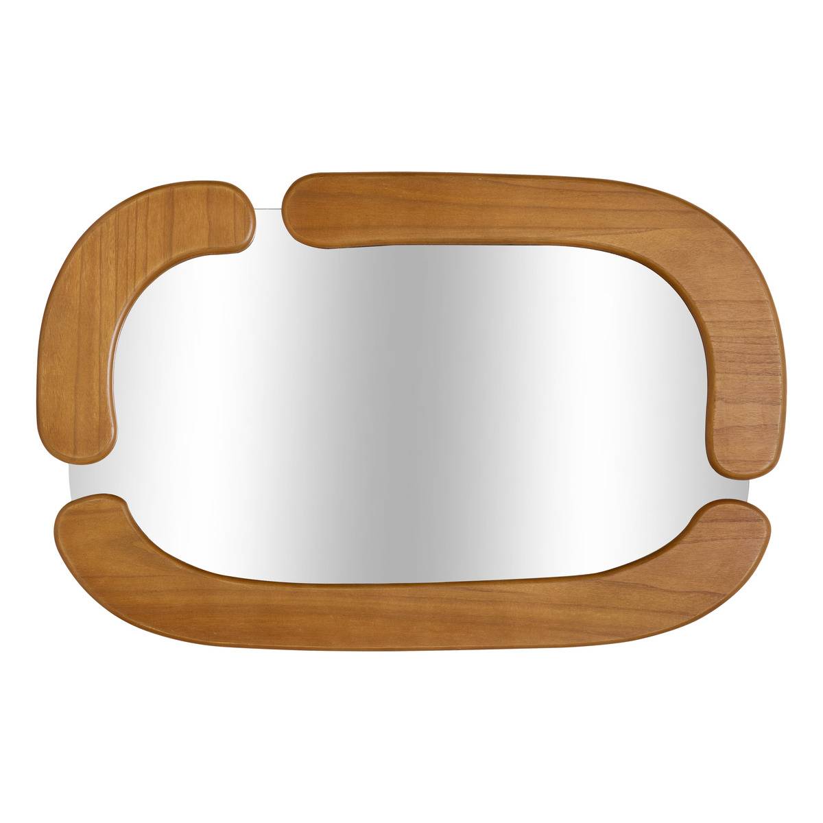 Miroir organique en bois 114cm ANTOINE marron, ATMOSPHERA