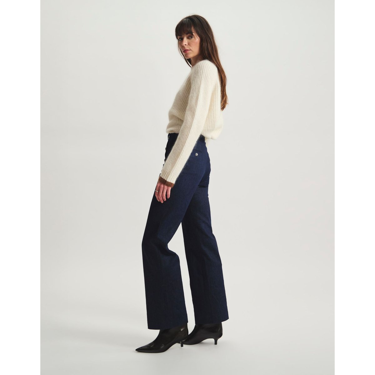 Pantalon Gabriel en coton bleu, INES DE LA FRESSANGE PARIS