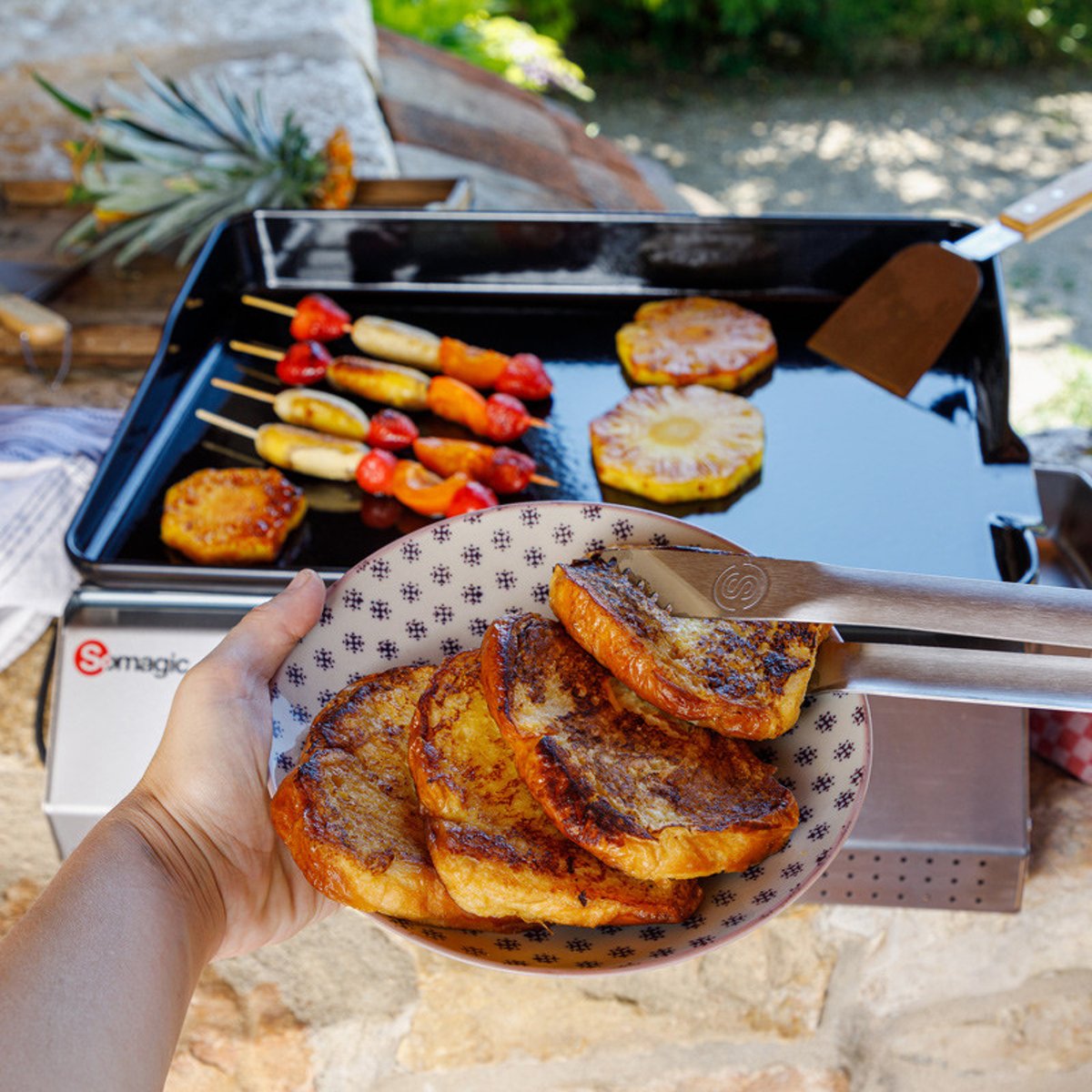 Plancha électrique pour 8 convives gris clair, SOMAGIC