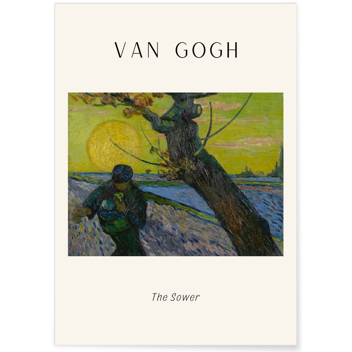 Affiche Van Gogh - The Sower blanc, L'AFFICHERIE