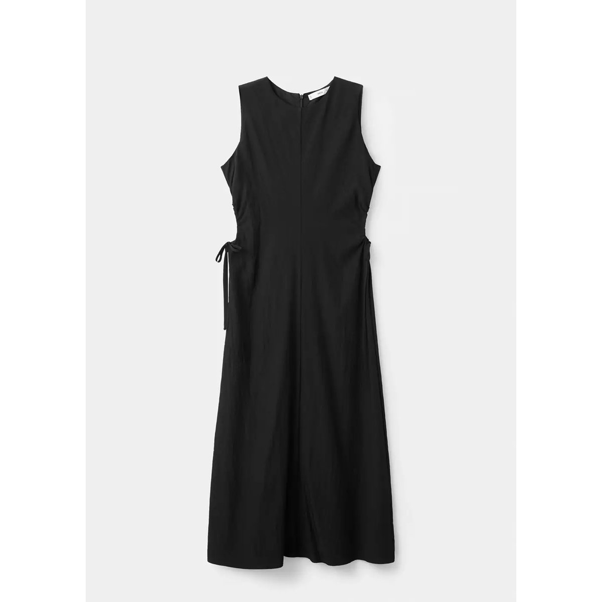 Robe dévorée effet froissé noir, MANGO
