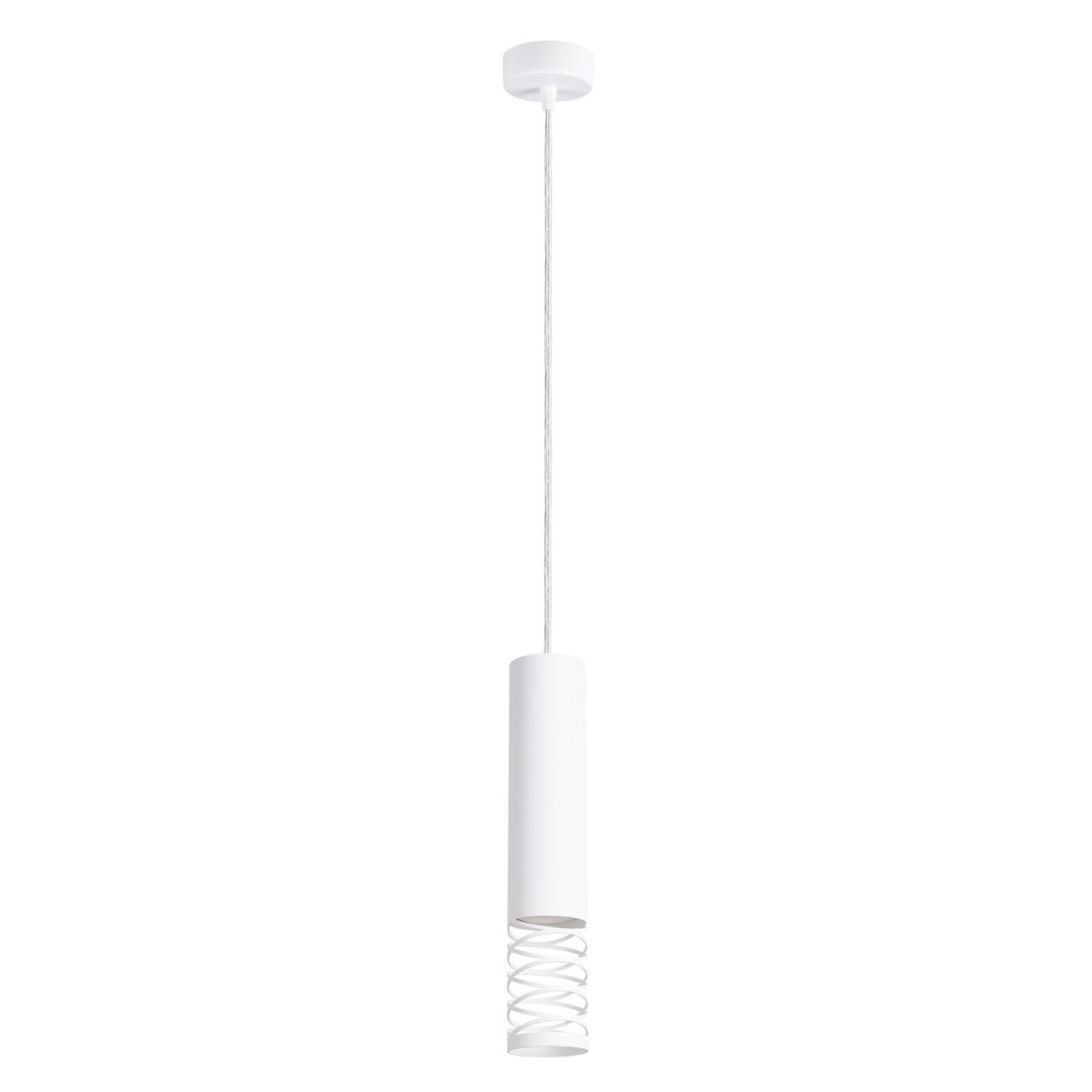 Suspension Acier Blanc GU10 1 Lami blanc, EDEN