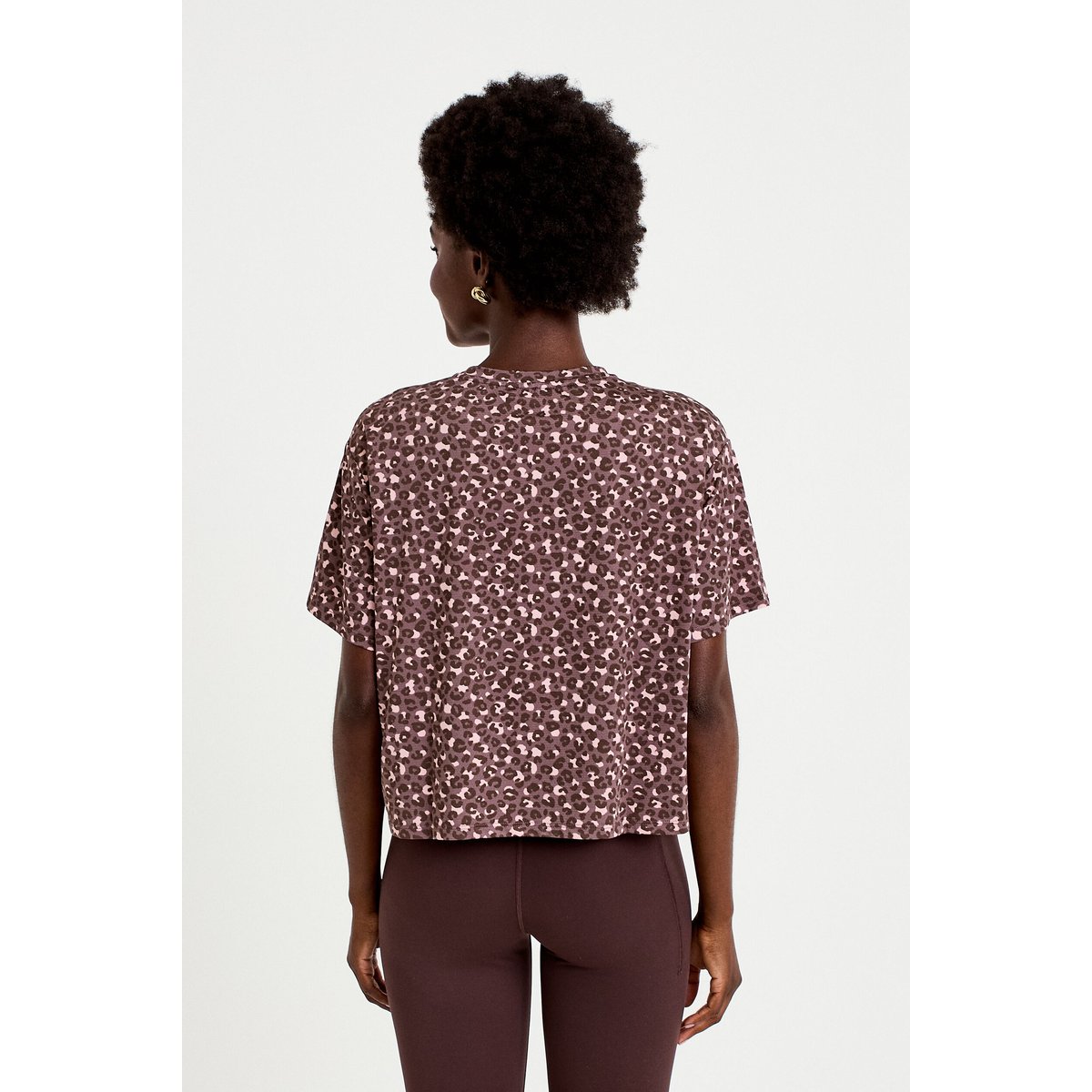 T-shirt col rond manches courtes violet, CACHE CACHE