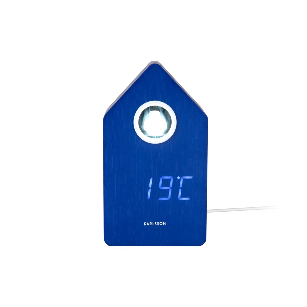 Réveil Bois CUCKOO LED bleu cobalt, KARLSSON