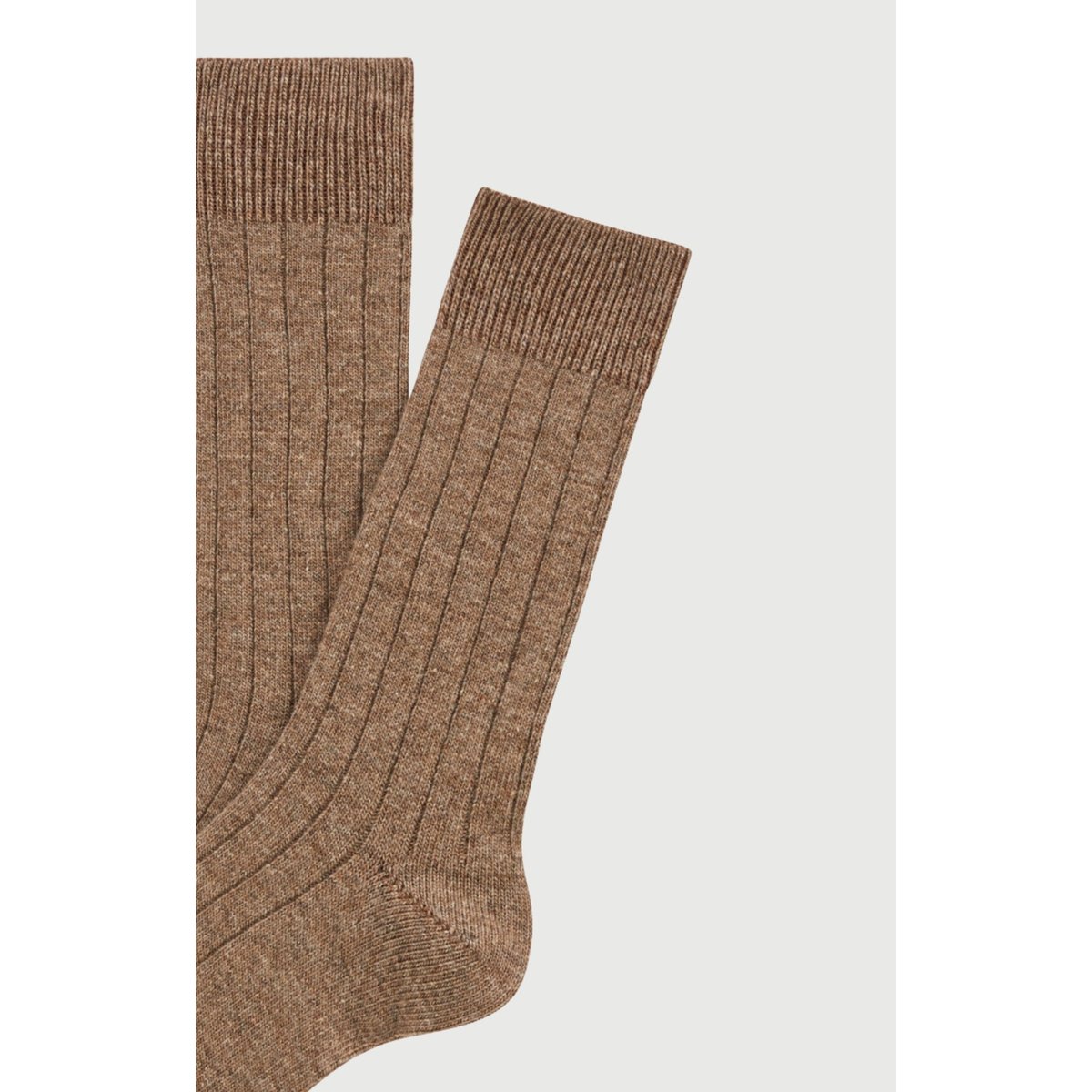 Chaussettes en laine et cachemire couleur unie Sable beige, ARTHUR