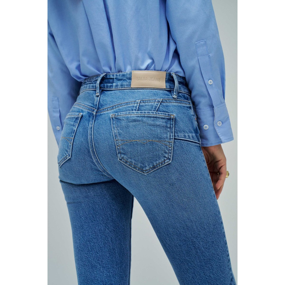 JEAN WONDER PUSH UP BOOTCUT bleu, SALSA JEANS