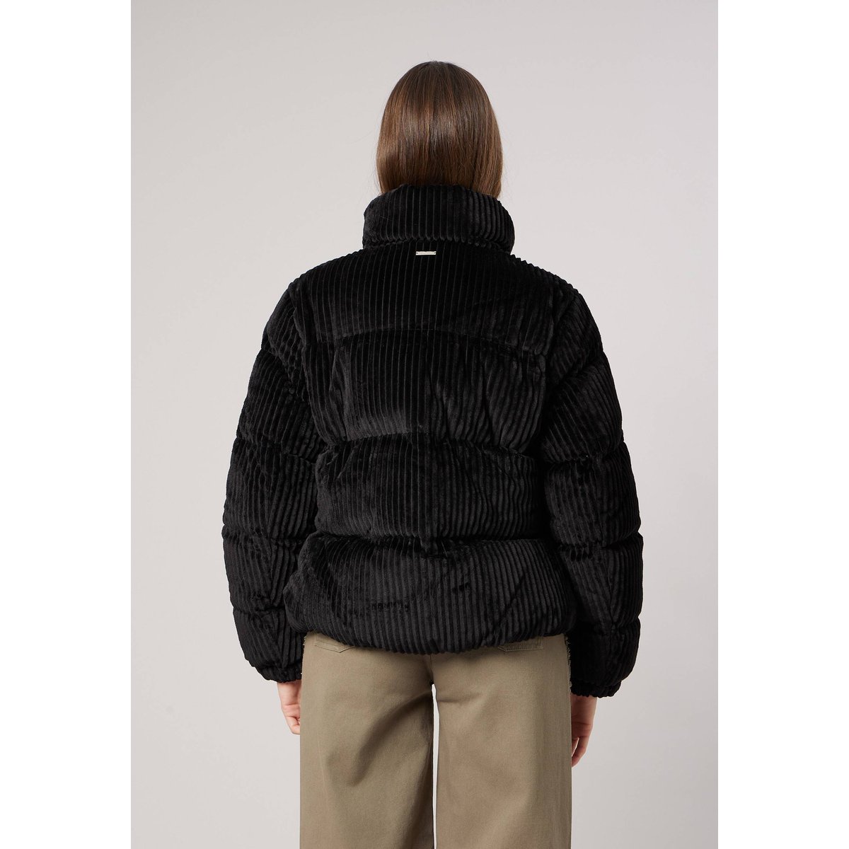 Blouson femme effet velours côtelé NOELIA black, DEELUXE