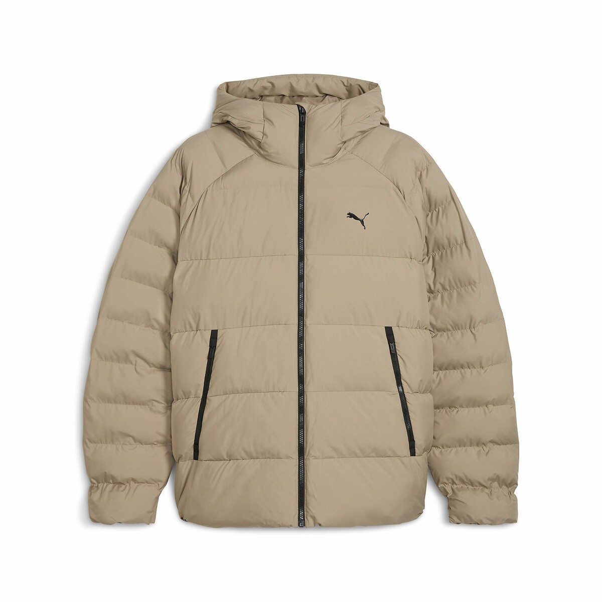 Doudoune chaude zippée à capuche café, PUMA