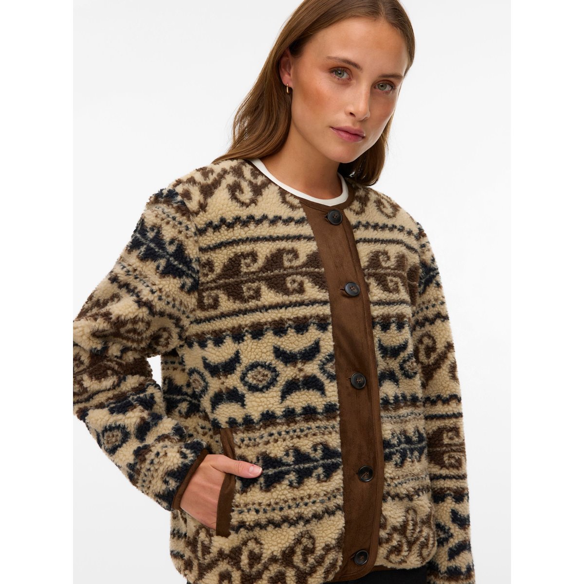 Manteau En Peluche silver mink, VERO MODA