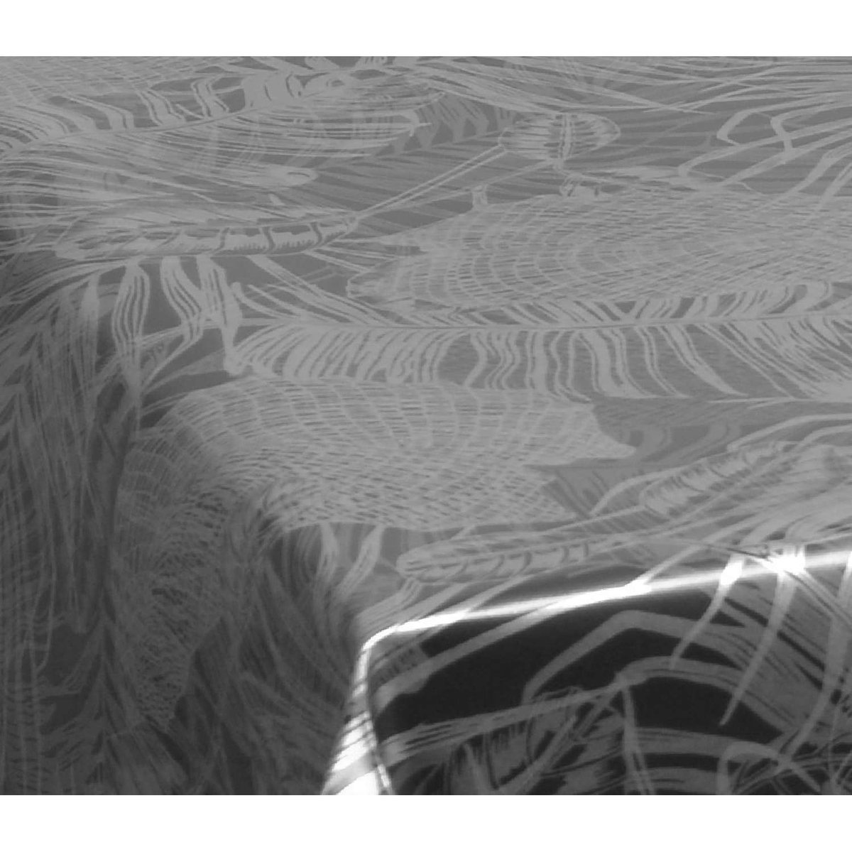 Nappe en toile cirée rectangulaire VITALI noir, TOILINUX