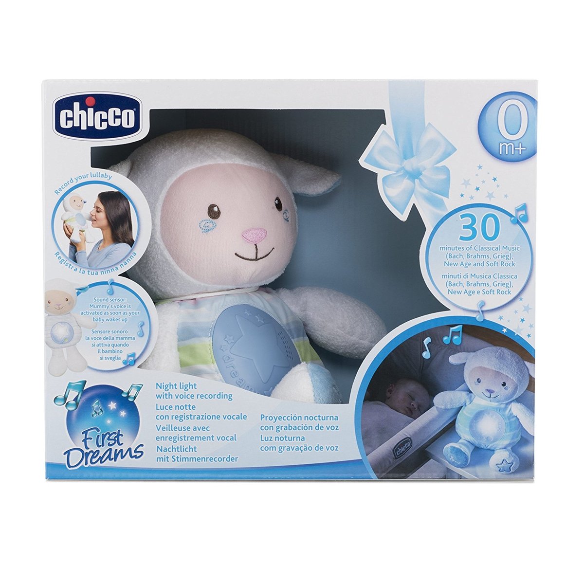 Veilleuse Mouton Tendres Mots Doux bleu, CHICCO