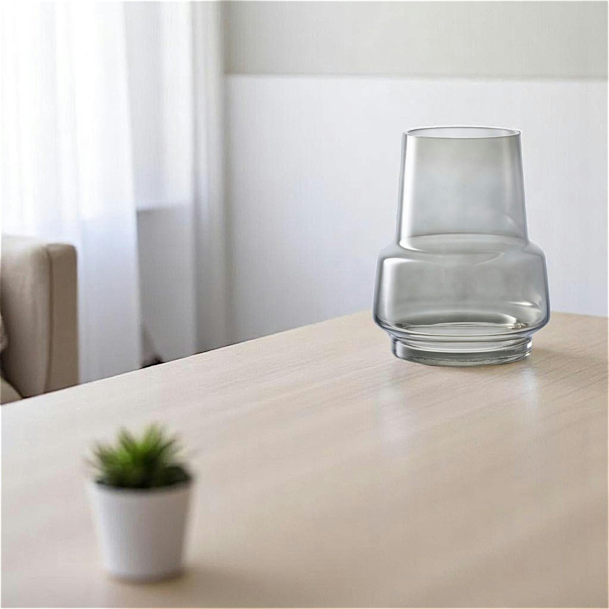 Vase en verre fumé gris gris, PIER IMPORT