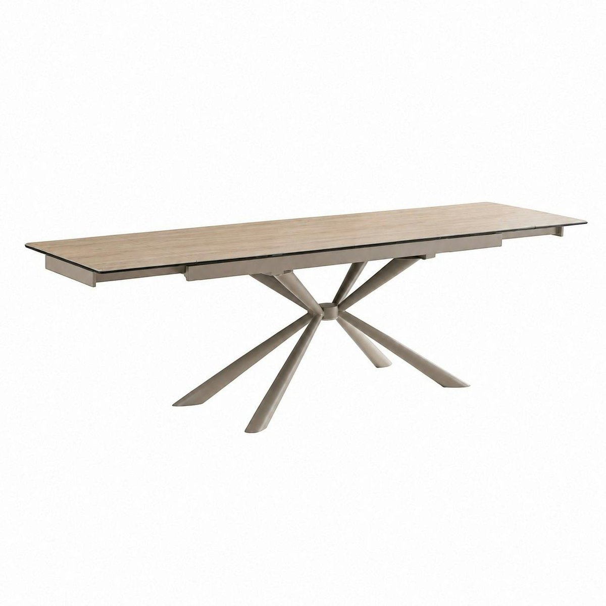 Table céramique extensible effet chêne 180-260 cm LUGANO bois naturel, PIER IMPORT