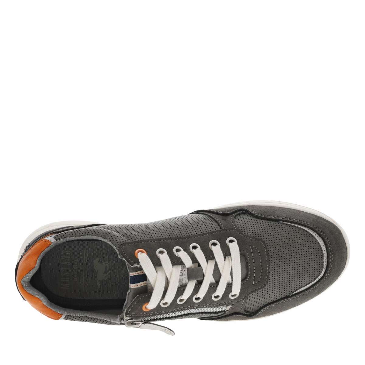 Sneakers talon plat gris, MUSTANG