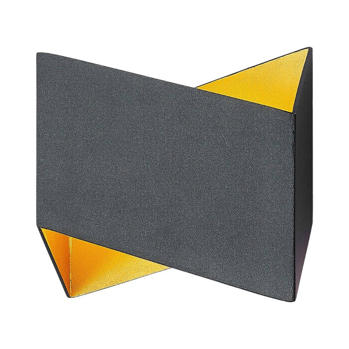 Applique en aluminium moderne, Assona noir, doré, ARCCHIO