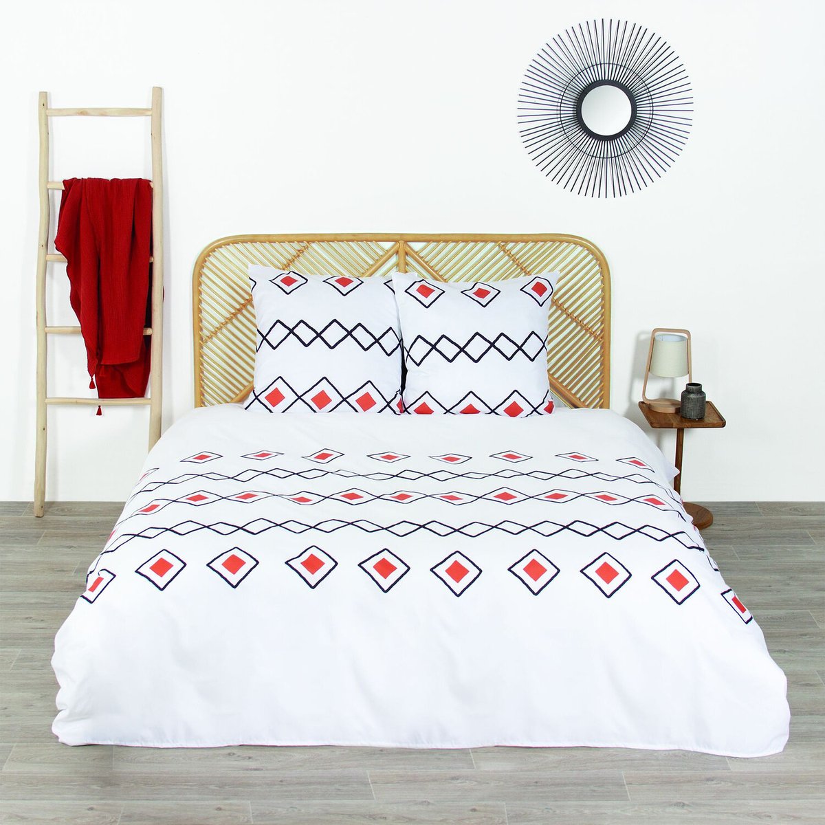 Parure housse de couette polyester, Zest blanc, C DESIGN HOME TEXTILE