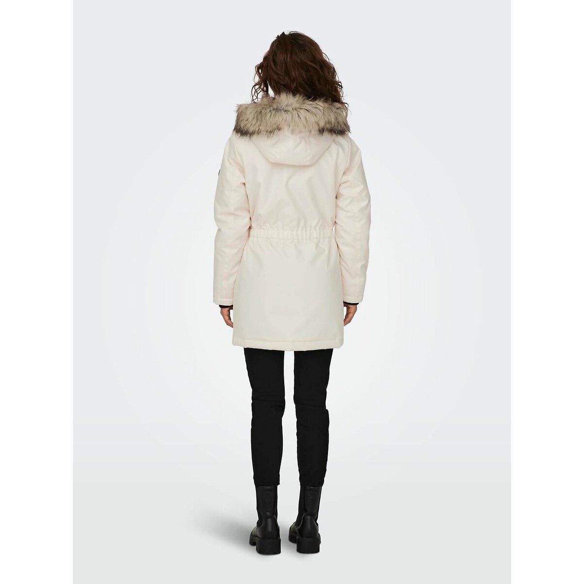 Parka com capuz cru, ONLY