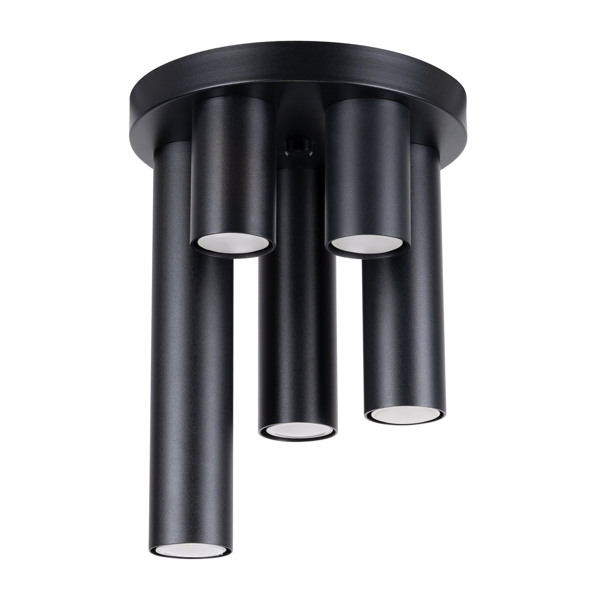 Plafonnier Acier Noir GU10 5 Lagos noir, EDEN