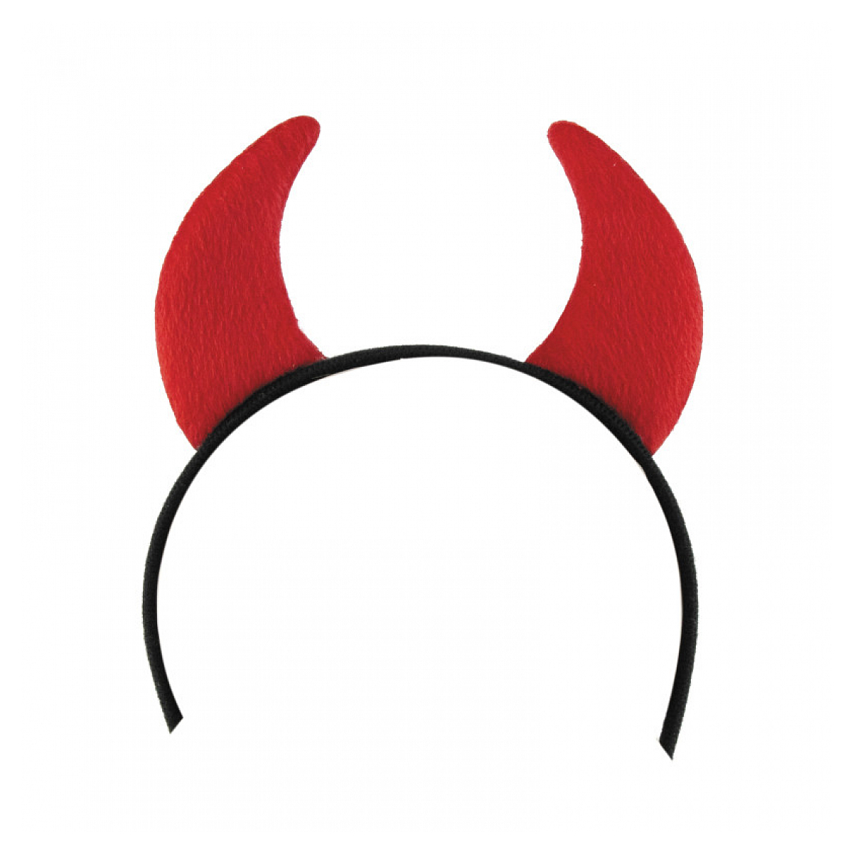Serre tete corne de diable rouge en feutrine couleur unique, PARTY PRO
