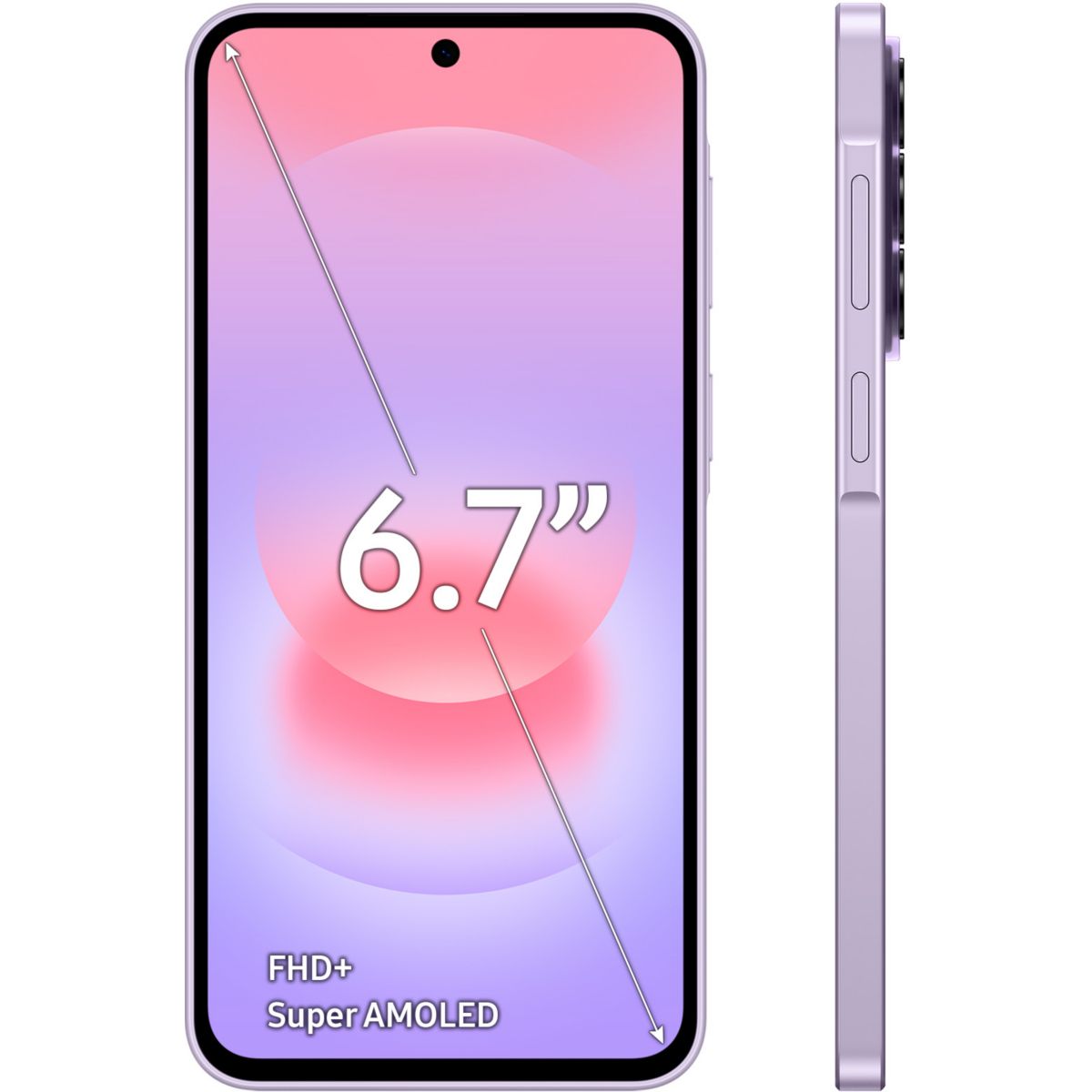 Smartphone Galaxy A37 5G 128Go Lavande couleur unique, SAMSUNG