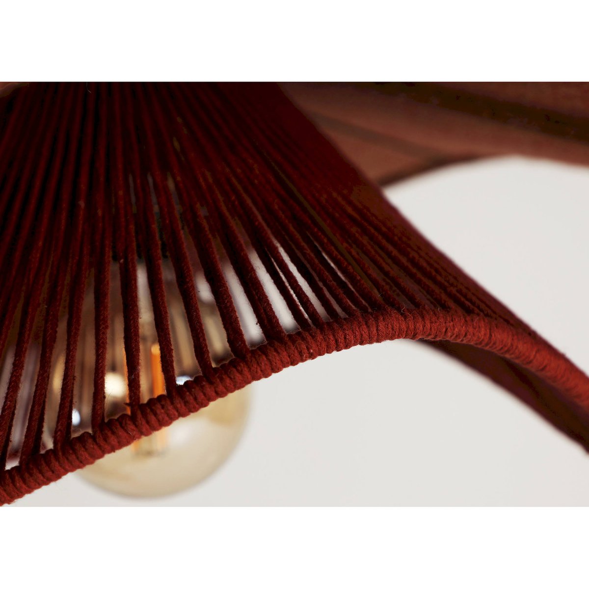 Suspension en jute collection VACIO rouge tuile, RECOLLECTION