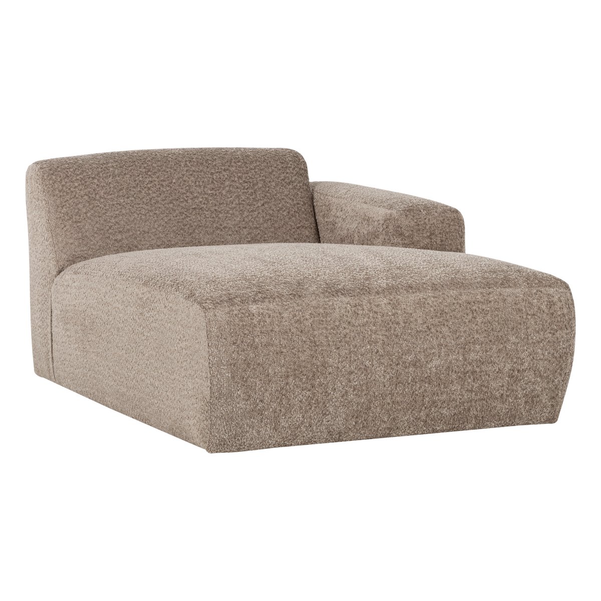 Élément chaise longue droit laine MOJO BASE sable foncé, WOOOD