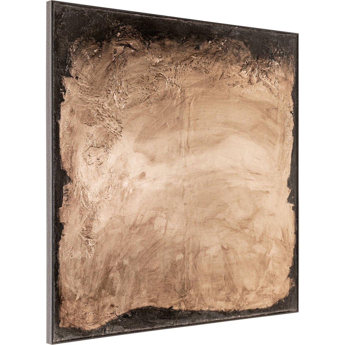 Tableau mural abstrait en bois doré et noir, RECOLLECTION