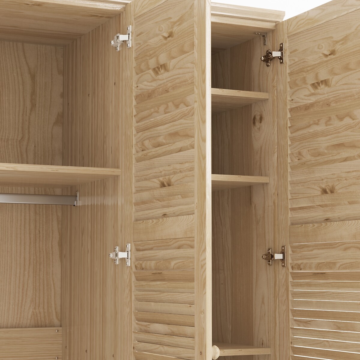 Armoire 4 portes, Mayor bois clair brut, SO'HOME