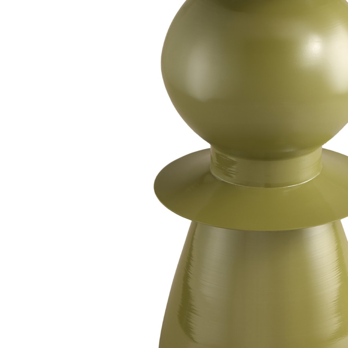 Table d'appoint ronde en aluminium 32,5cm- LENA vert olive, DRAWER
