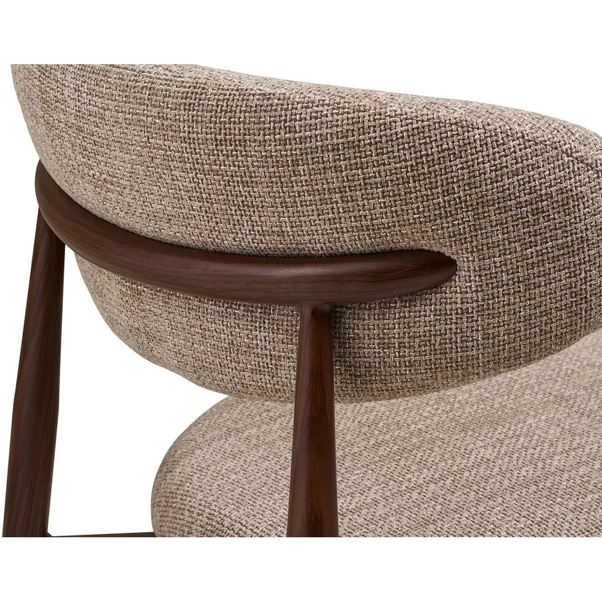 Lot de 2 chaises en tissu texturé, EDDIE marron / beige, BEST MOBILIER
