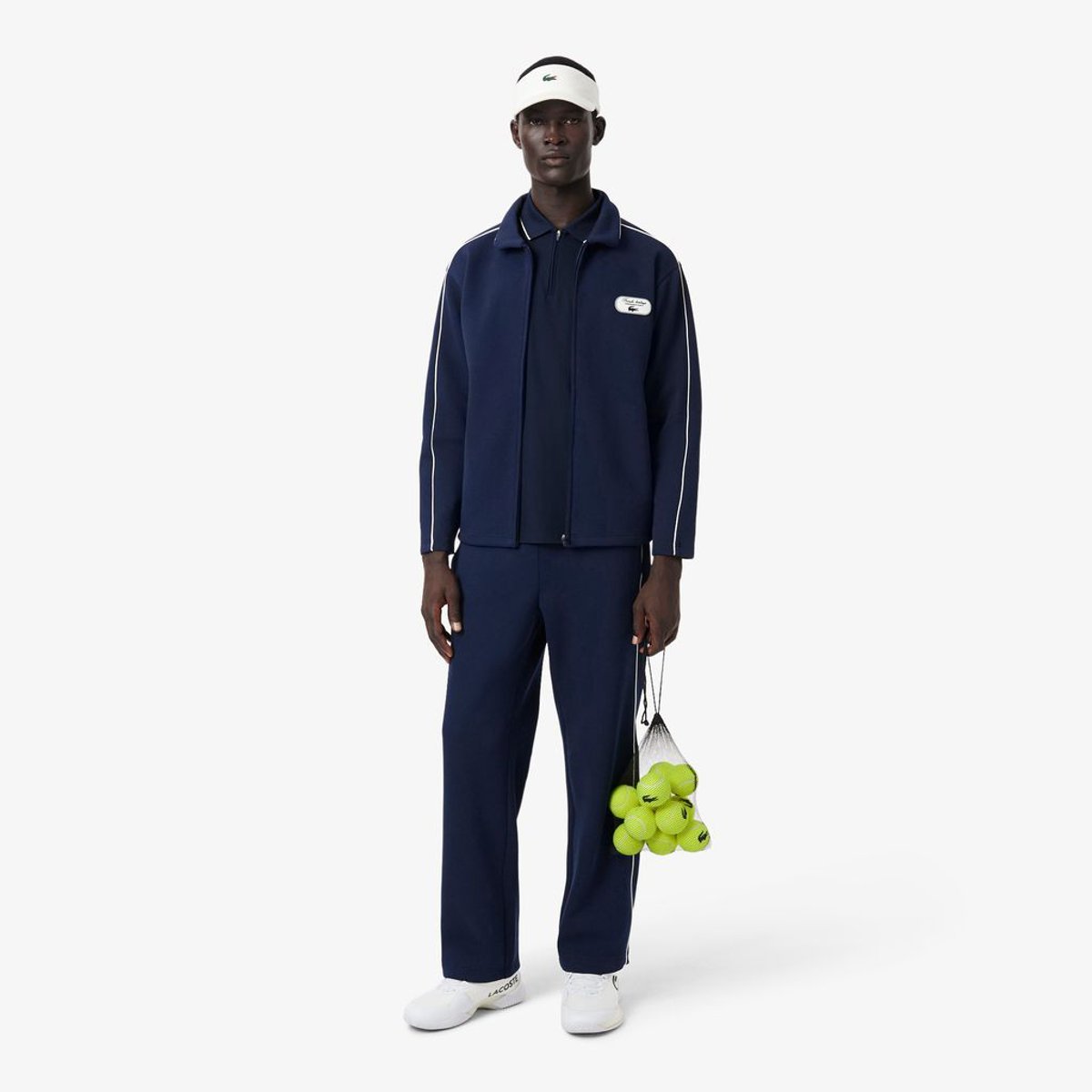 Polo Tennis Héritage Ultra Dry badge bleu-hhw, LACOSTE