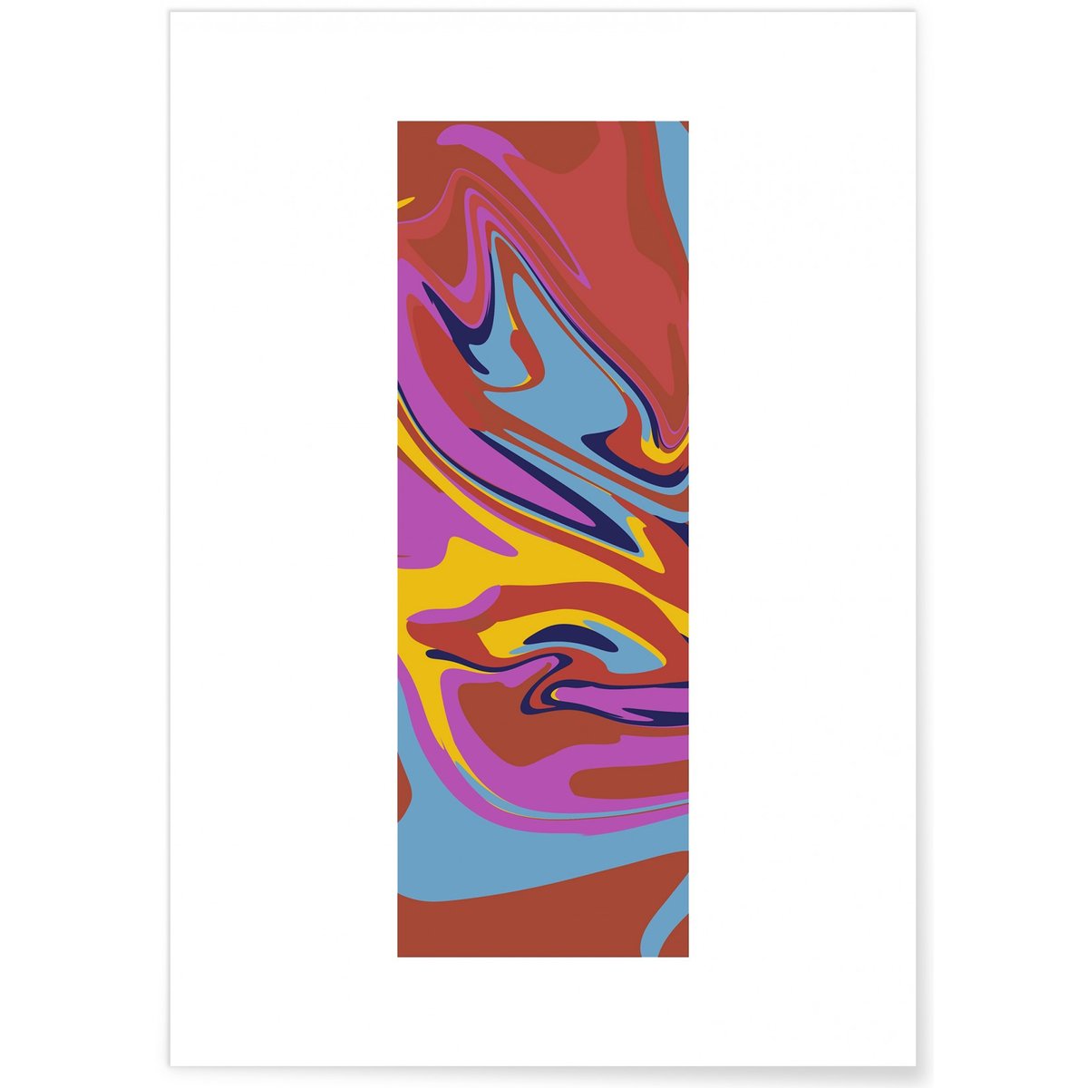 Affiche Abstract Pop Color blanc, L'AFFICHERIE