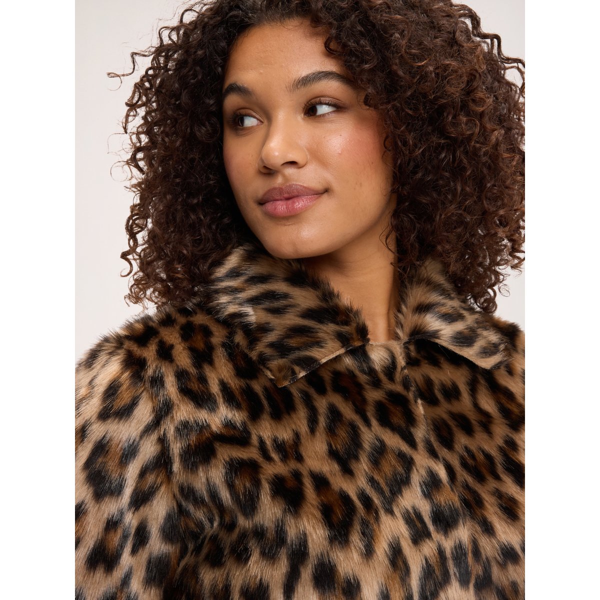 Veste courte imprimé animalier marron, FIORELLA RUBINO